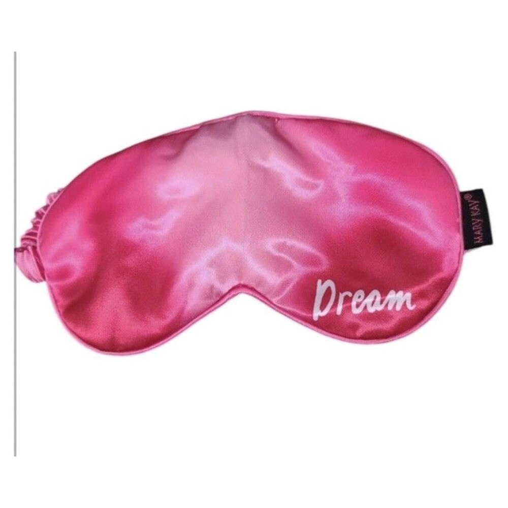 Mary Kay Eye Silk Sleep Mask with Drawstring Storage Bag, Pink New In Sealed Bag